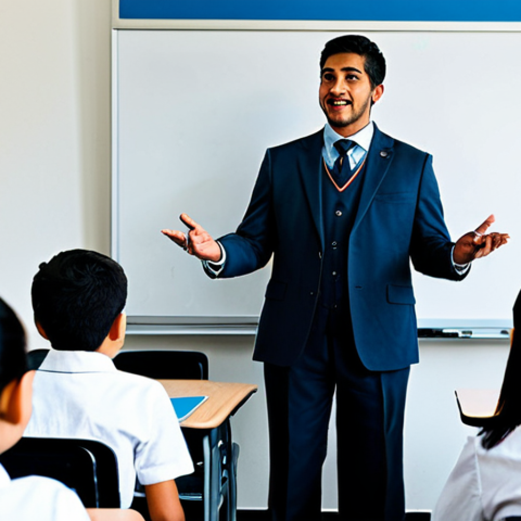 **
"A well-dressed profesora giving a lección to a group of estudiantes in a modern classroom setting, fully clothed, appropriate attire, safe for work, perfect anatomy, natural proportions, professional photography, high quality, family-friendly. The classroom features interactive whiteboards and displays of student artwork. The scene exudes a sense of collaboration and enthusiasm for learning. Modest attire."
**